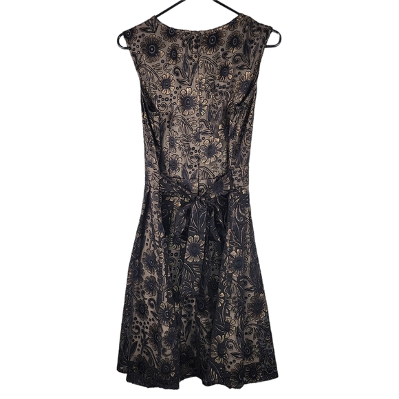 Yumi Black & Metallic Gold Lace Cocktail Dress 8 / 10 - Picture 2 of 13